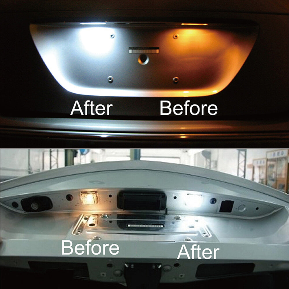 2pcs White Auto Car LED License Plate Tag Light Lamp for Ford Focus C-MAX MK2