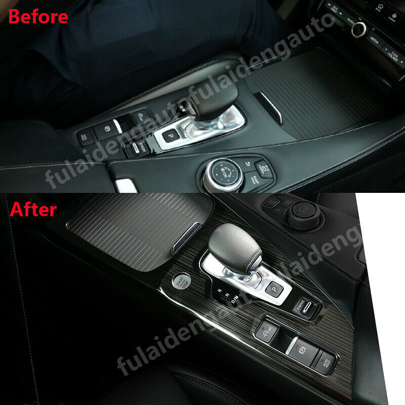 for infiniti QX50 2018-2024 Black titanium central console Gear shift panel trim