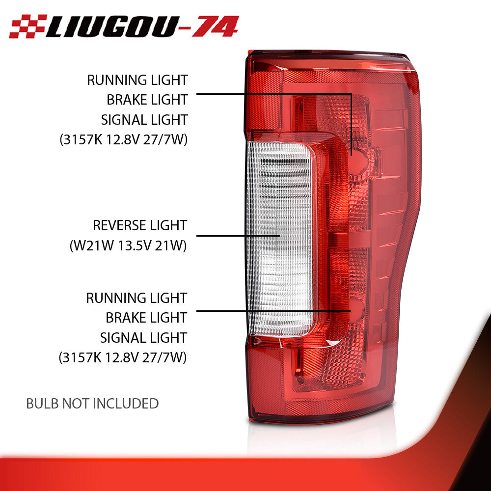 Suitable for 2017-2019 /F350 Super Duty with blind spot red taillights and LED- v