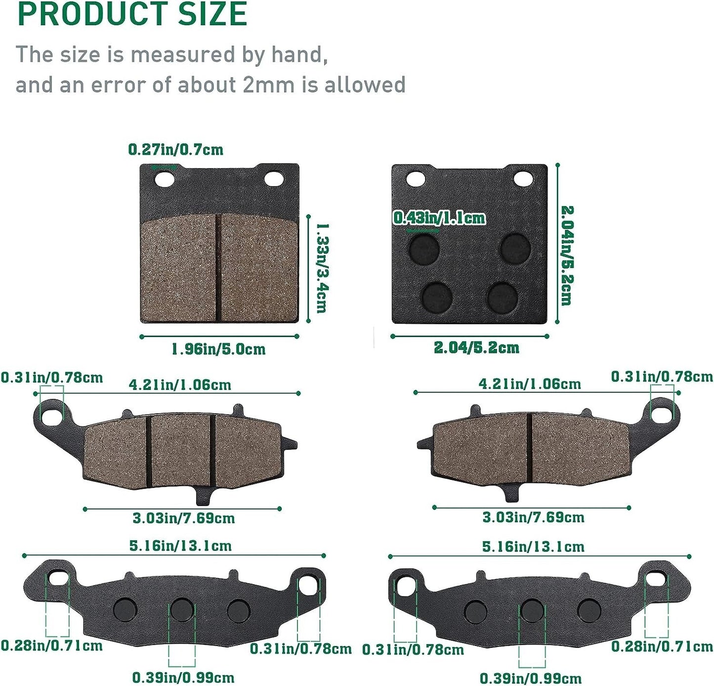 Front Rear Brake Pads for Katana 750 1998-2006 GSF 600 S GSF600S Bandit 600
