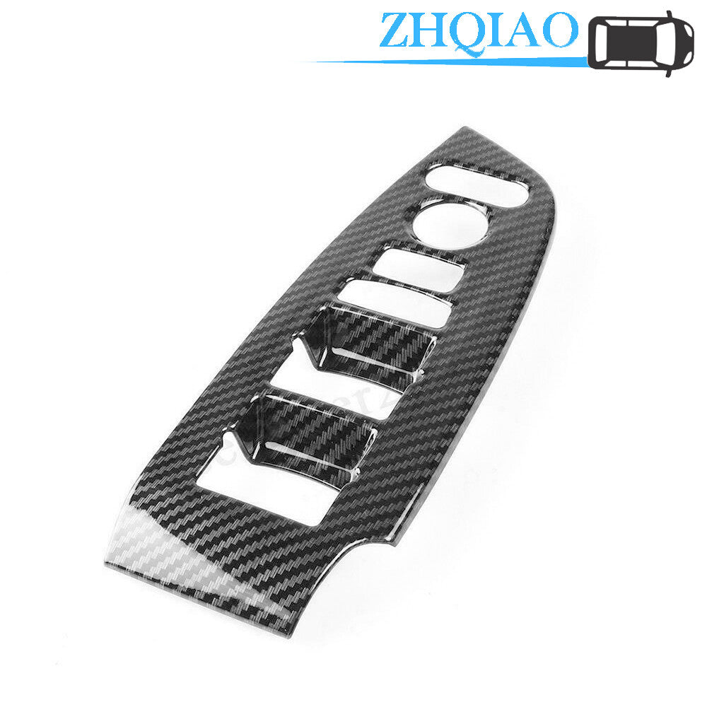 Carbon Fiber Inner Door Window Switch Panel Cover Trim Fits for Honda Accord 2018-19