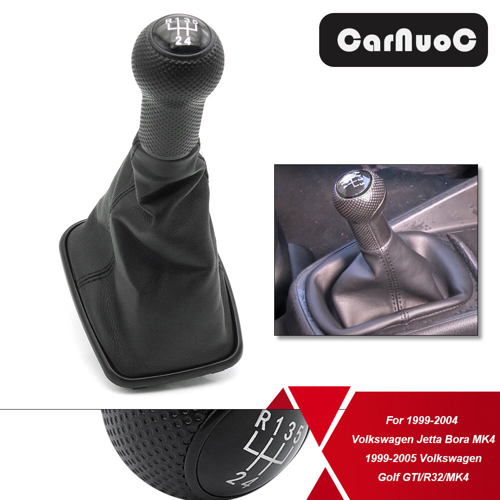 Manual 5 Speed Gear Shift Knob Gaitor Boot for VW for Golf for Bora for Jetta MK4 1999-2005 Q