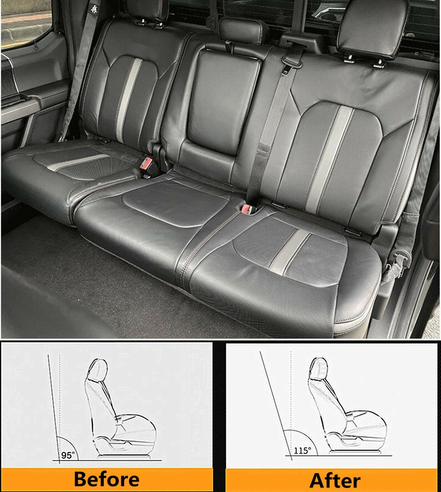 Rear for Seat Recline Kit for ford F150 2015-2020 for Seat Risers Adjustment Bracket