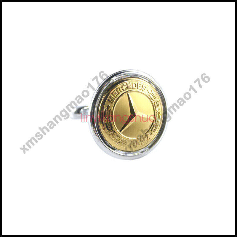 Gold Bonnet Badge Hood Black Emblem FOR NEW C S E Class W204 W211 44mm