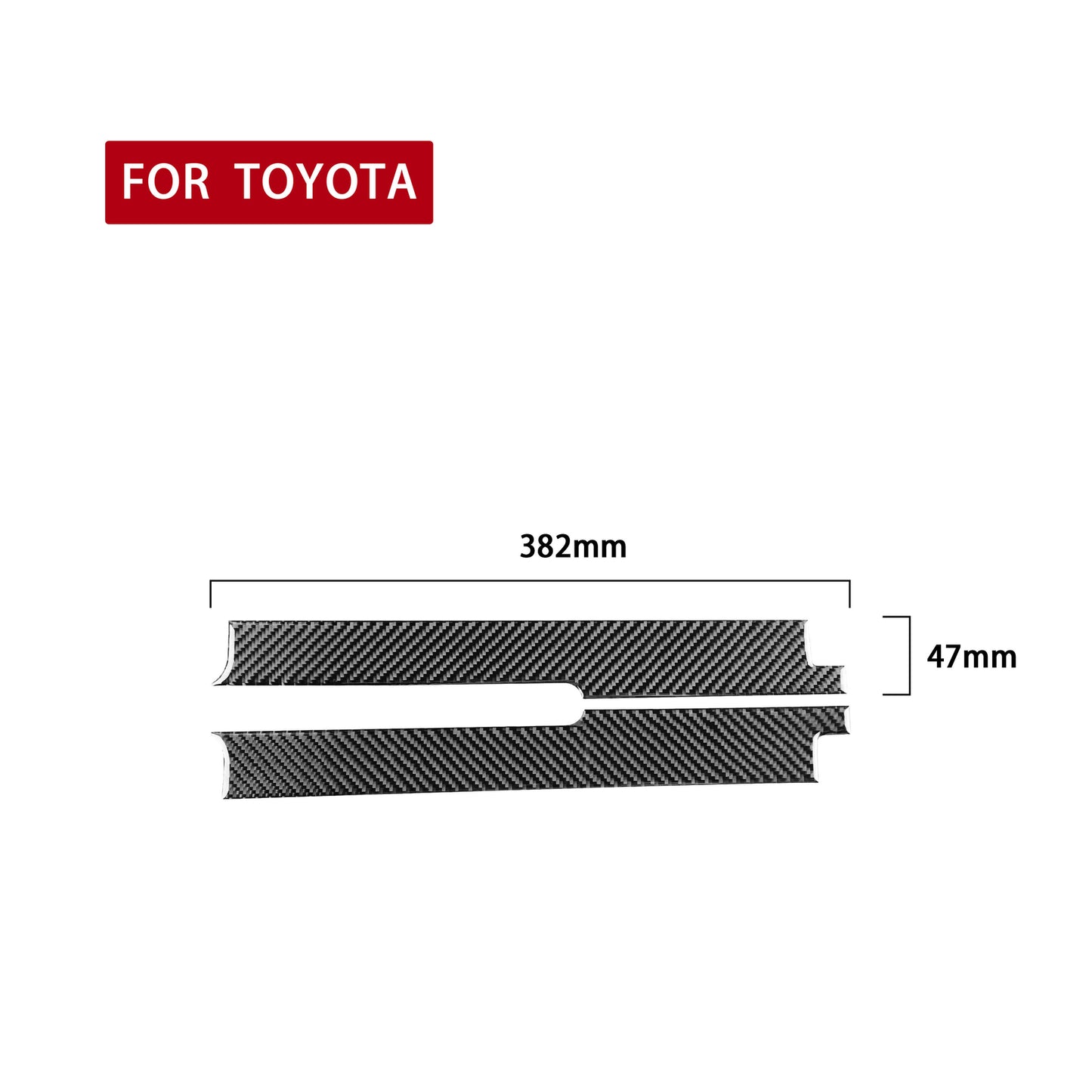 2Pcs Red Carbon Fiber Overhead Light Cover Trim For Supra A90 2019-2022 v