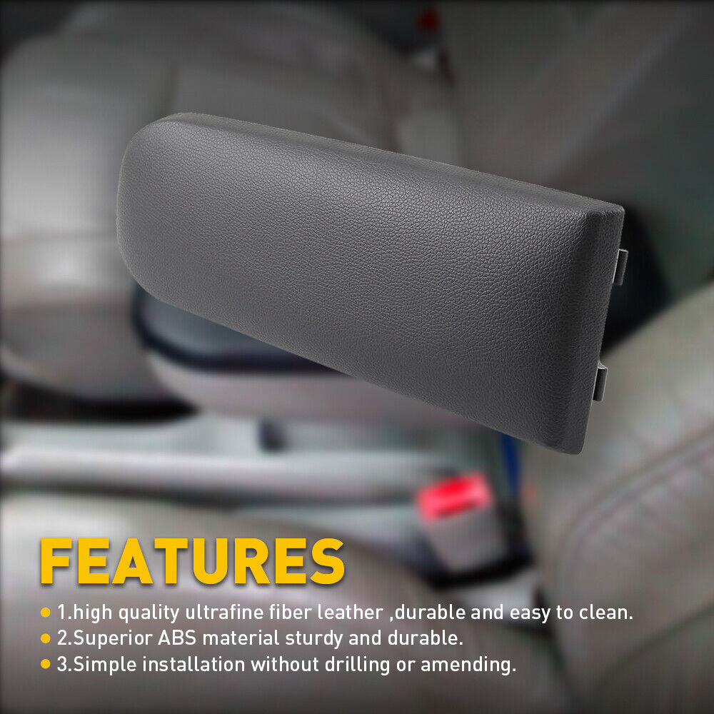 for VW for Jetta Beetle 1999-2009 Black PU Leather Center Console Armrest Cover Lid Q