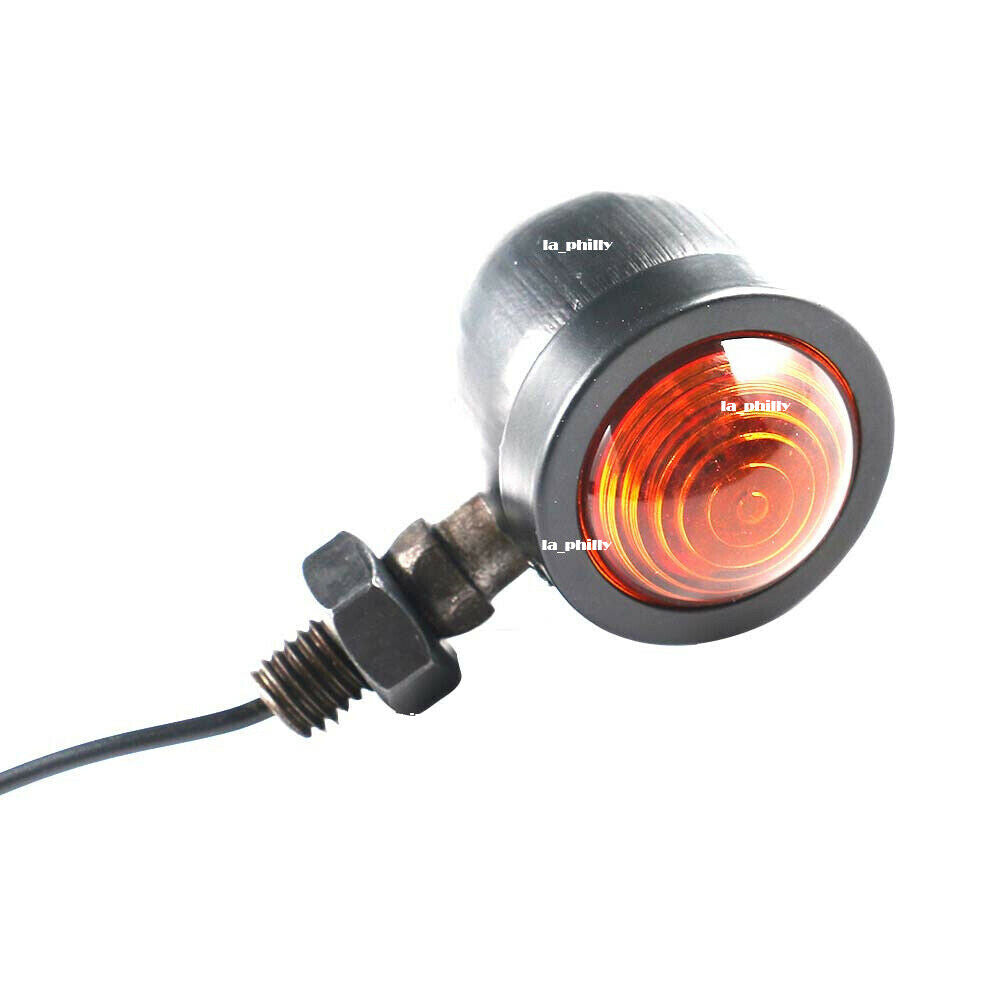 4PCS Motorcycle Bullet Turn Signals Lights Fits for Suzuki Bobber Chopper Cafe Racer Q