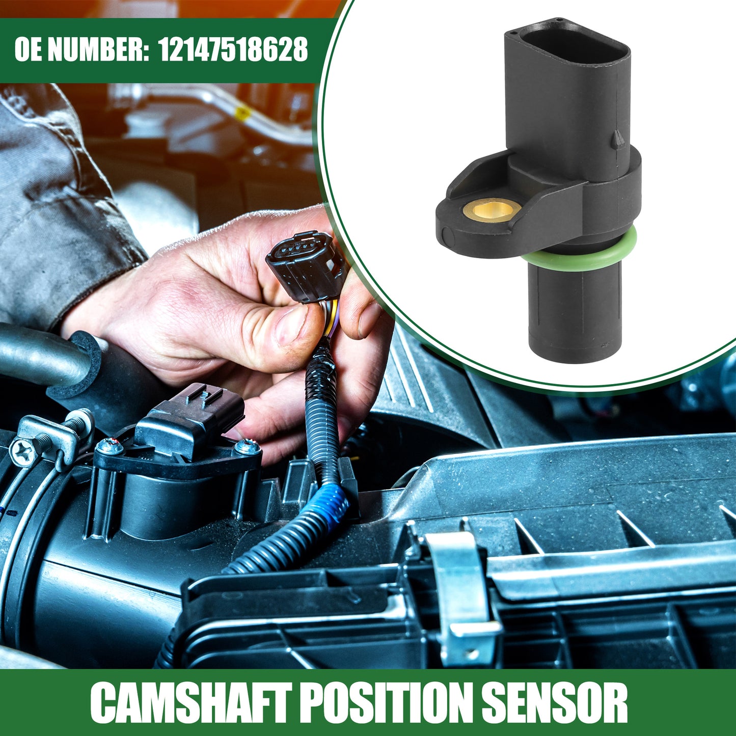 Engine Camshaft Position Sensor for BMW 325Ci Base 2.5L 01-06 No.12147518628