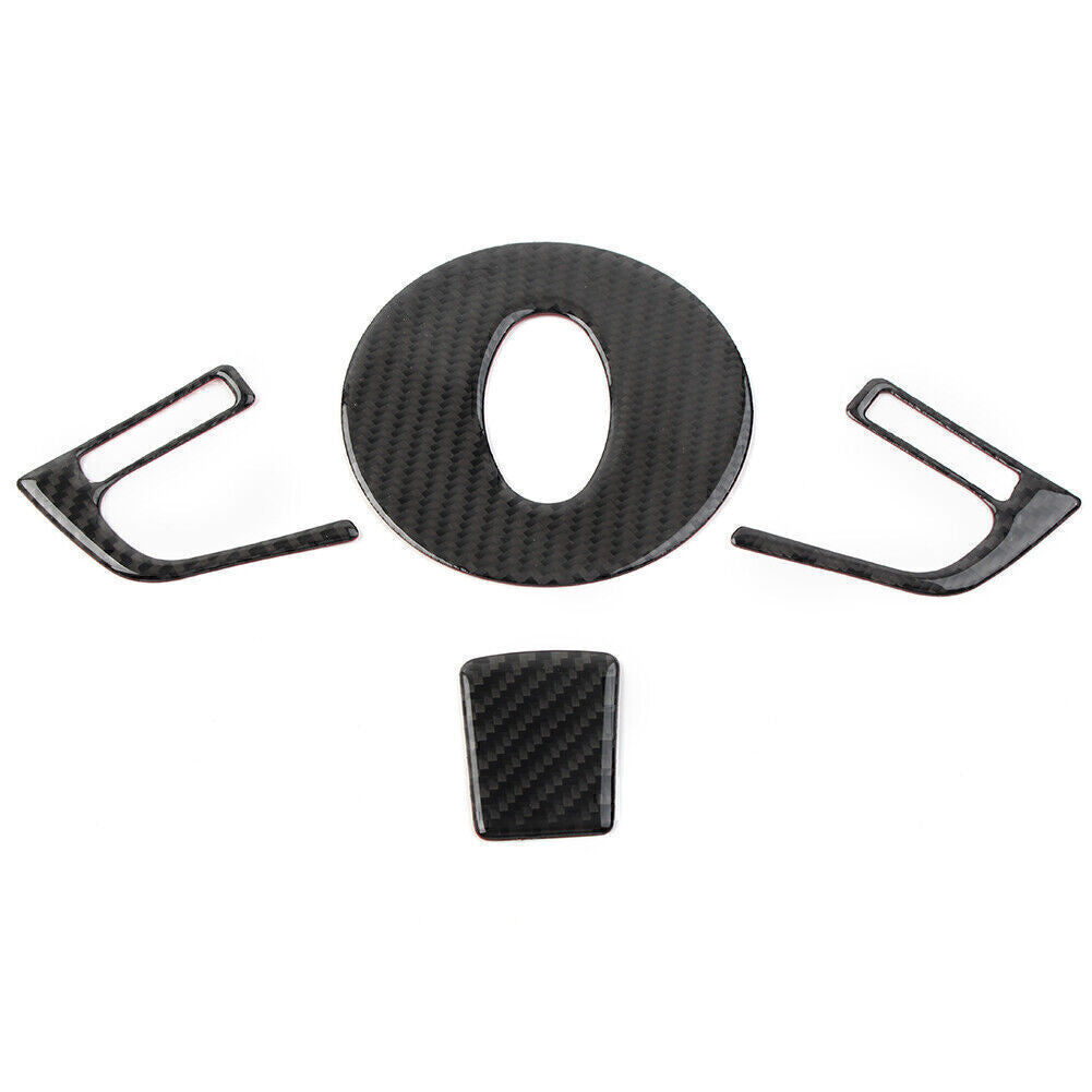 4 Pcs Carbon Fiber Steering Wheel Cover Kit for Subaru Forester 2013-2018 2017