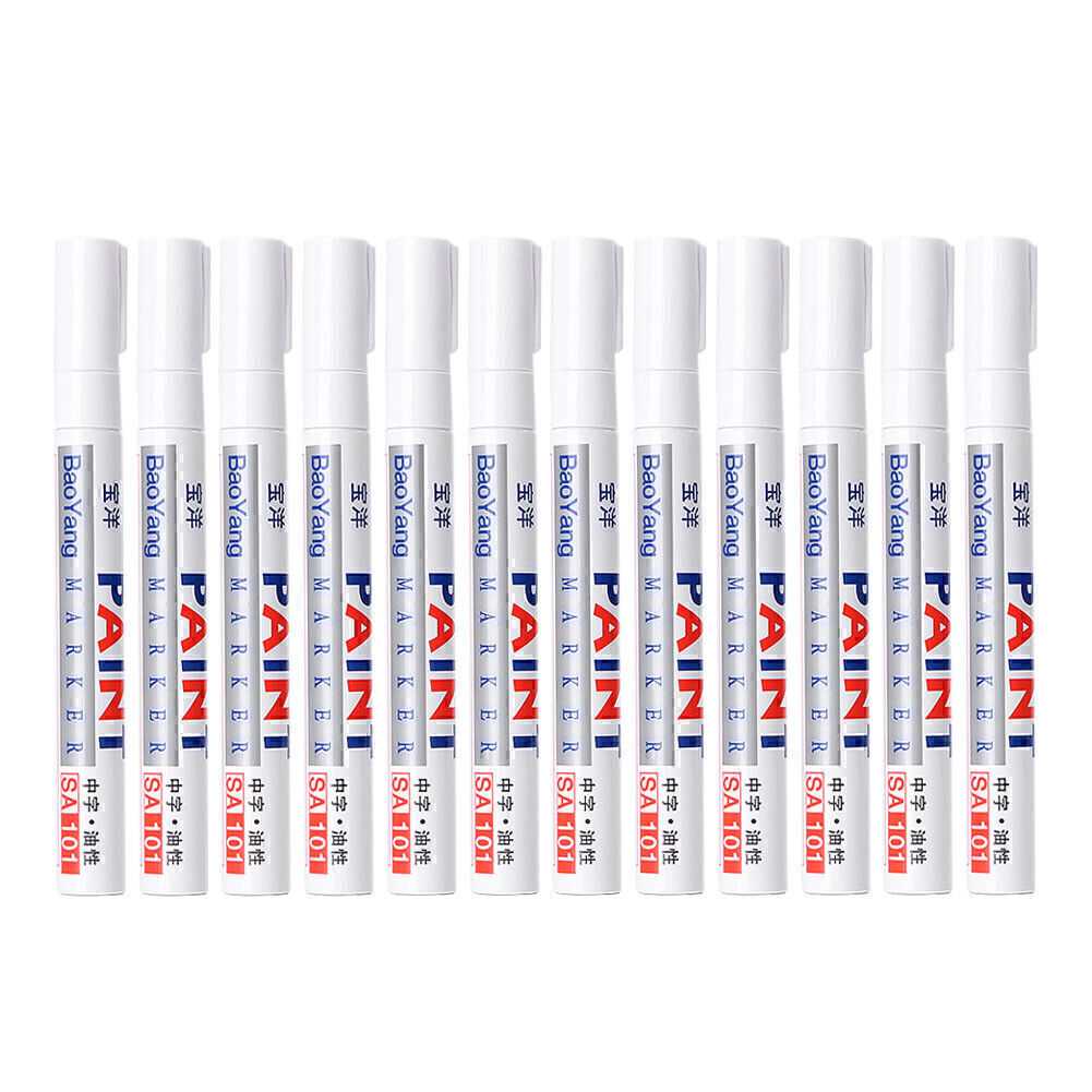 12x Waterproof Permanent Paint Marker Pens Tread Pens Fit Car Tire Rubber
