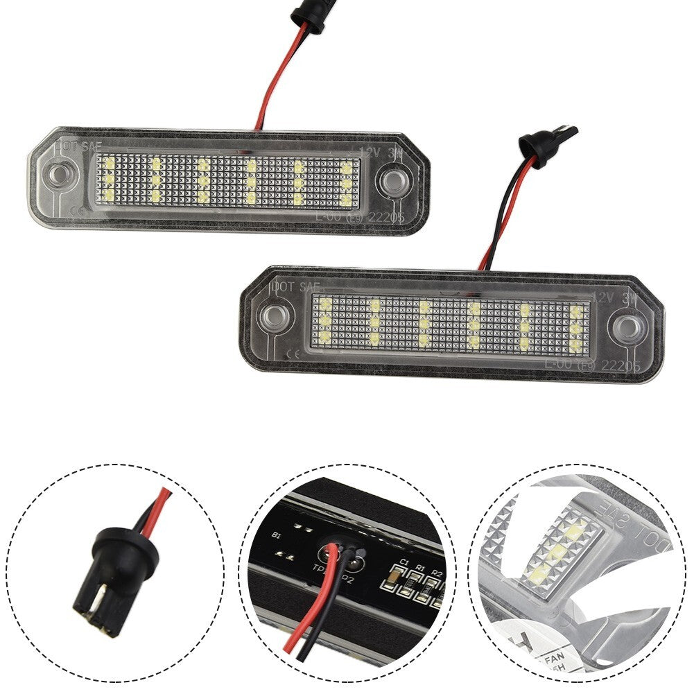 2 Waterproof LED License Plate Lights/Replacement Parts 34100-S04-A01 8V-15V