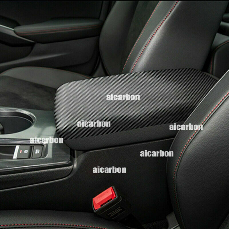 Carbon Center Console Armrest Box Panel Trim Cover ABS for Honda for Civic 2022-2023