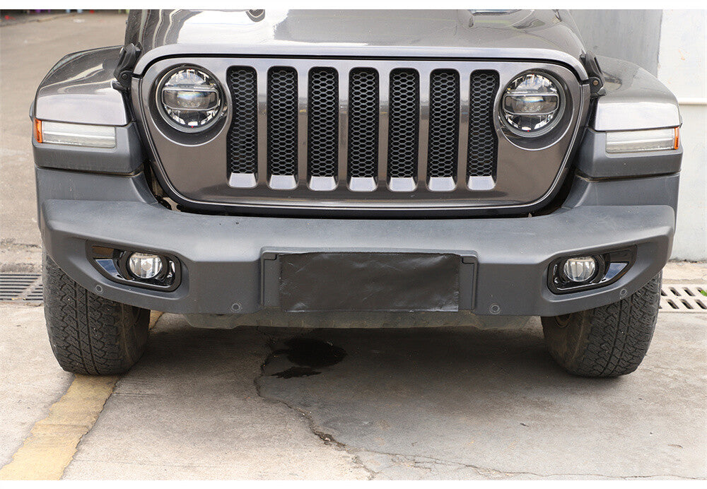for Jeep for Wrangler JL JT Gladiator 2018+ Black Front Bumper Fog Lamp Light Cover