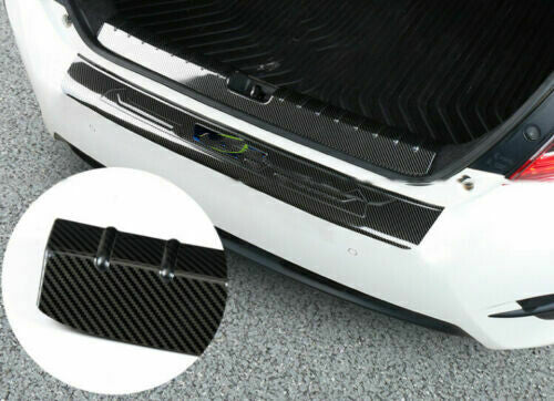 2Carbon Fiber Brushed Rear Bumper Sill Plate Protector for Honda for Civic 2016-2021