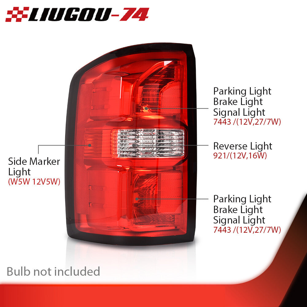Suitable for 14-18 for GMC for Sierra 1500 2500 3500 tail light brake light left driver side- v