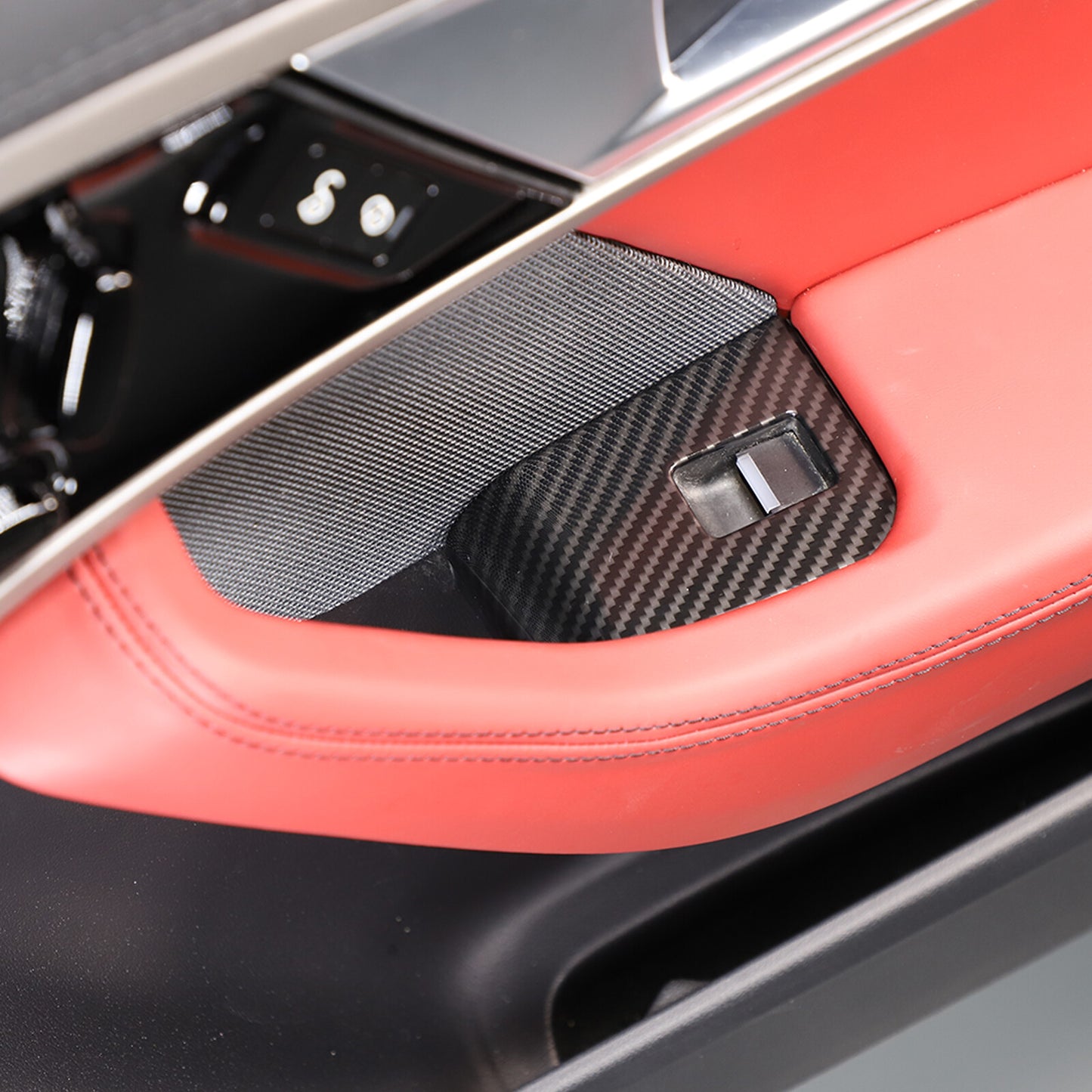Smooth black rear window shutter panel decorative protective cover suitable for @ Supra 19-22- v
