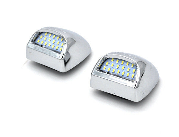 Chrome WHITE LED LICENSE PLATE LIGHTS For 2014-2018 for Chevy Silverado & for GMC for Sierra v