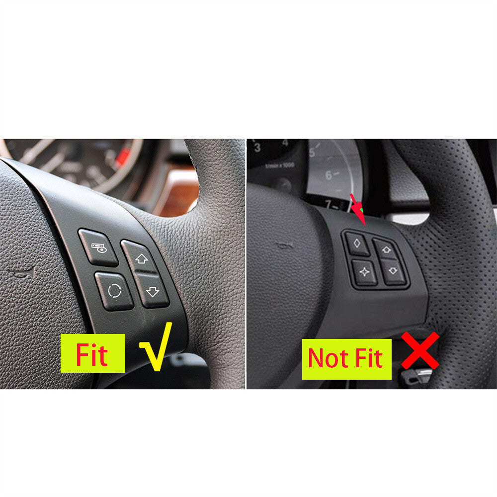 Kit for BMW 3 Series E90 E92 E93 2005-12 Carbon Fiber Steering Wheel Button Trim
