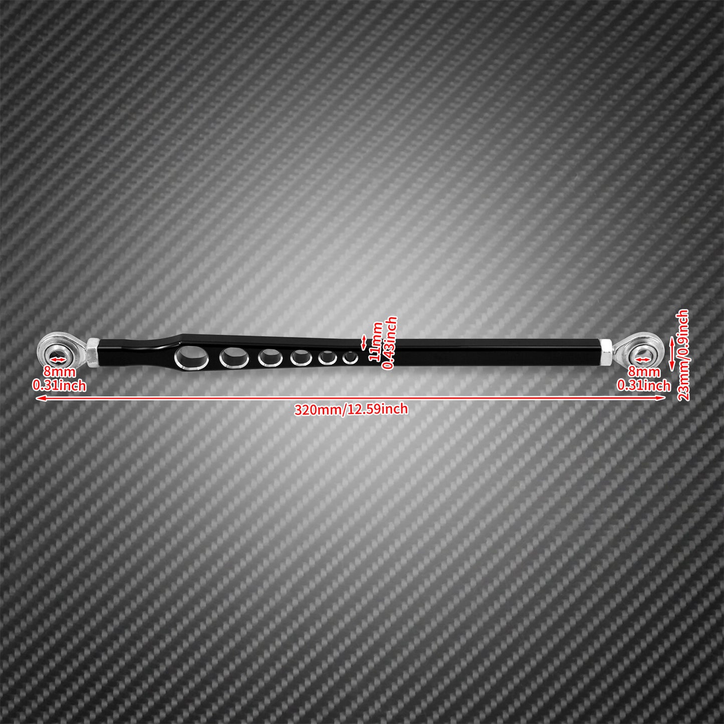 Black 6 Holes Gear Shift Linkage Lever Fit for Harley Touring Dyna Softail CVO Q