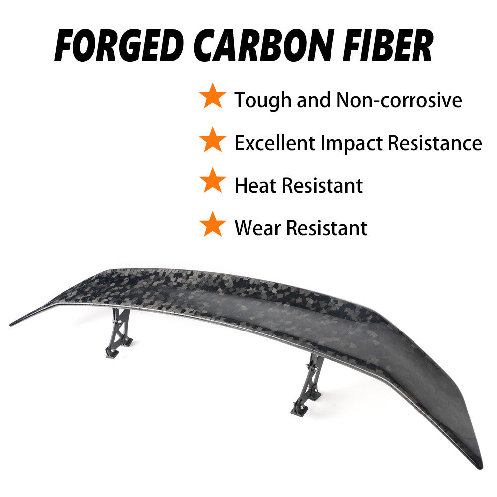 Universal Spoiler Car Tail Trunk Spoiler Rear Wing 100% Forged Carbon GT 53'' Q