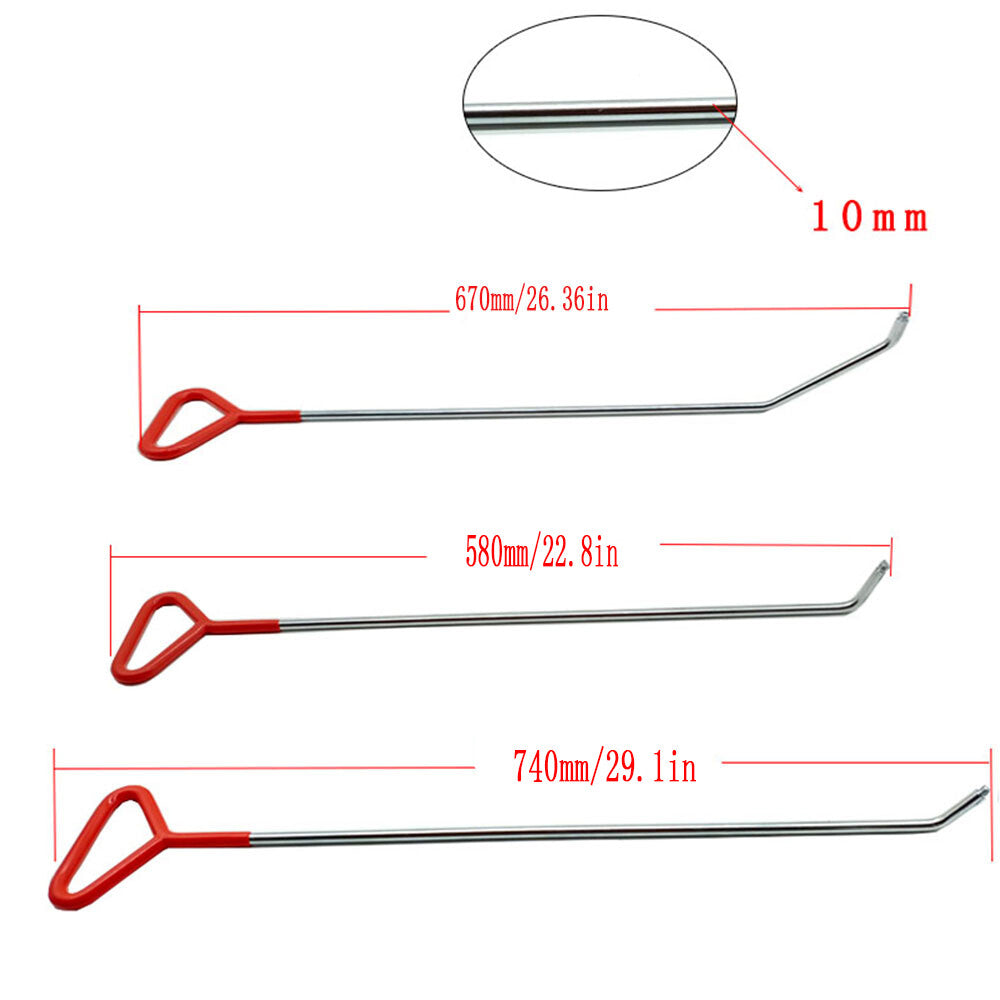 Paintless Dent Repair Rod Kit Auto Dent Removal Tools Pullout Tools Push Hooks v