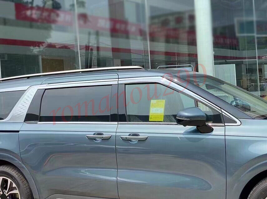 for Kia Carnival 2022-2024 Silver Window Visor Vent Sun Shade Rain Guard Shield