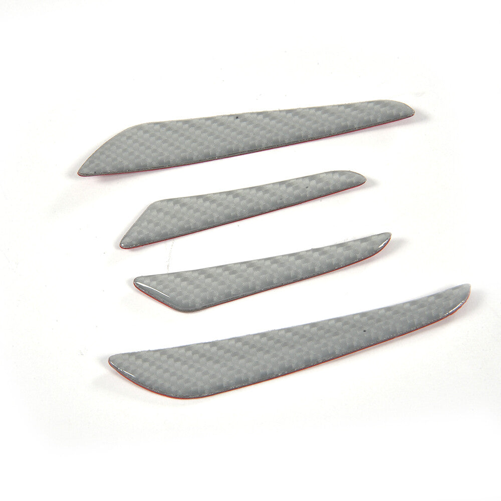 4pcs Anti-Scratch Silver Carbon Fiber Car Door Edge Protector Guards Trims Strip