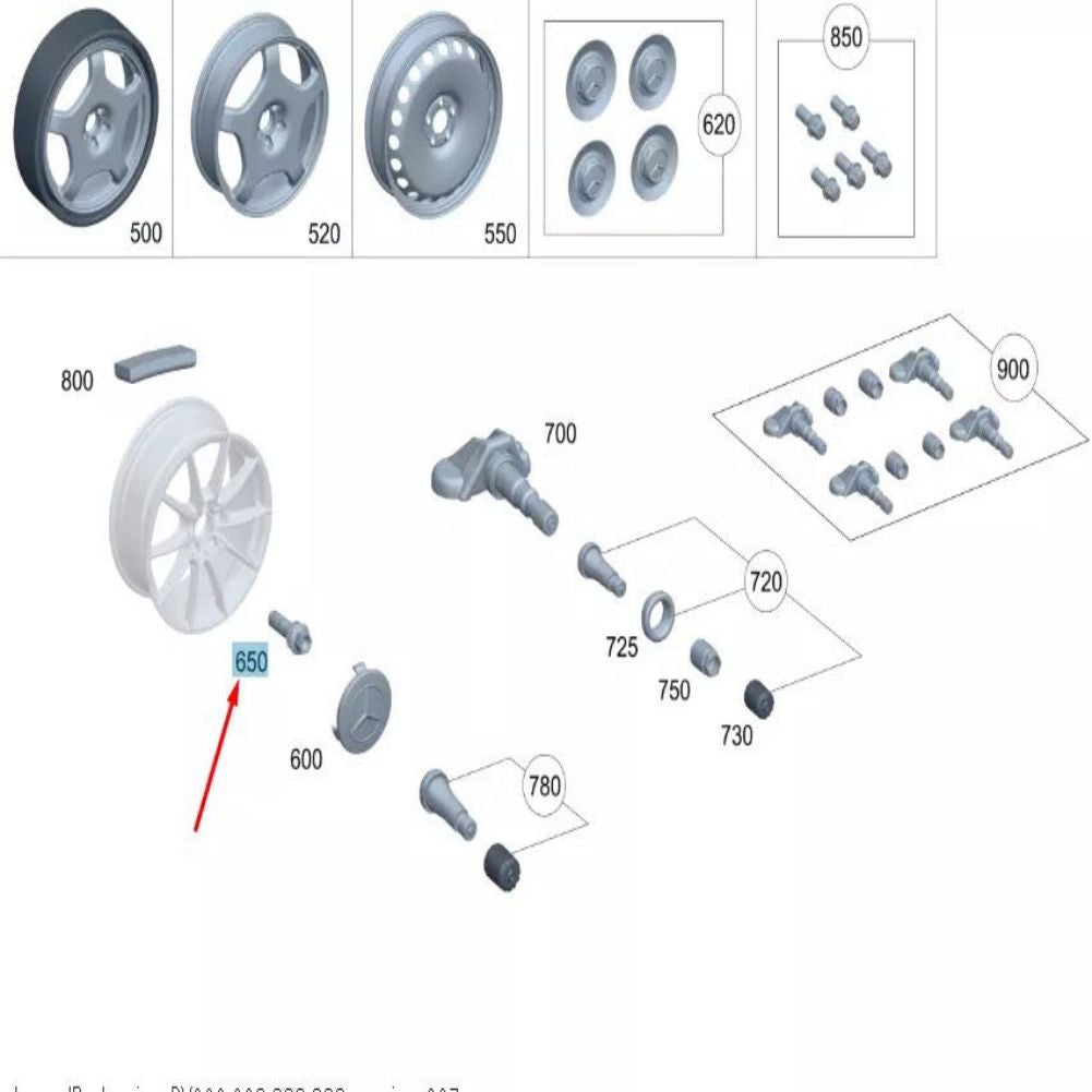 0009904418 Wheel Lug Bolt for Mercedes-Benz GLE 2024 Q
