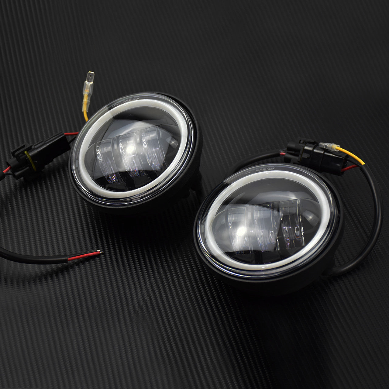 4.5'' 30W LED Fog Auxiliary Spot Light Halo Angle Eyes Fit for Jeep for Wrangler Q
