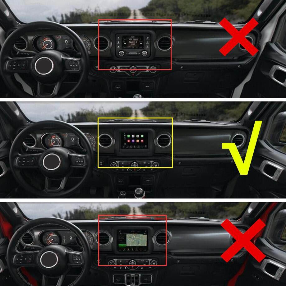 For 18-23 for Jeep for Wrangler JL Carbon Fiber 7 GPS Navigation Panel Cover Trim Bezel v