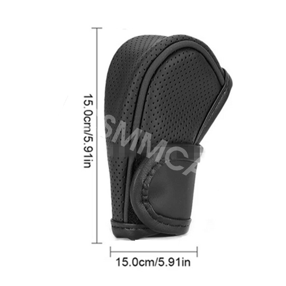 Car Gear Hand Shift Knob Cover Leather Handbrake Non-Slip Protector Black Q
