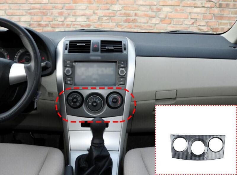 for Toyota for Corolla 2007-2013 Carbon Fiber Console AC Button Control Frame Trim