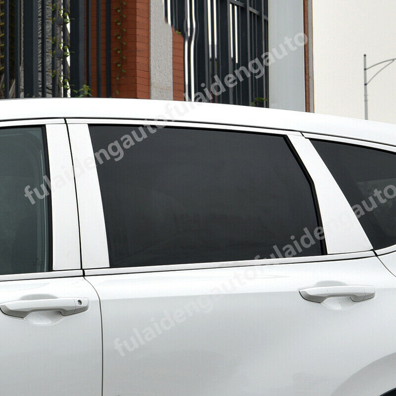 6P for Honda CRV CR-V 2017-2022 Chrome Window Center BC Pillar Posts Cover Trim