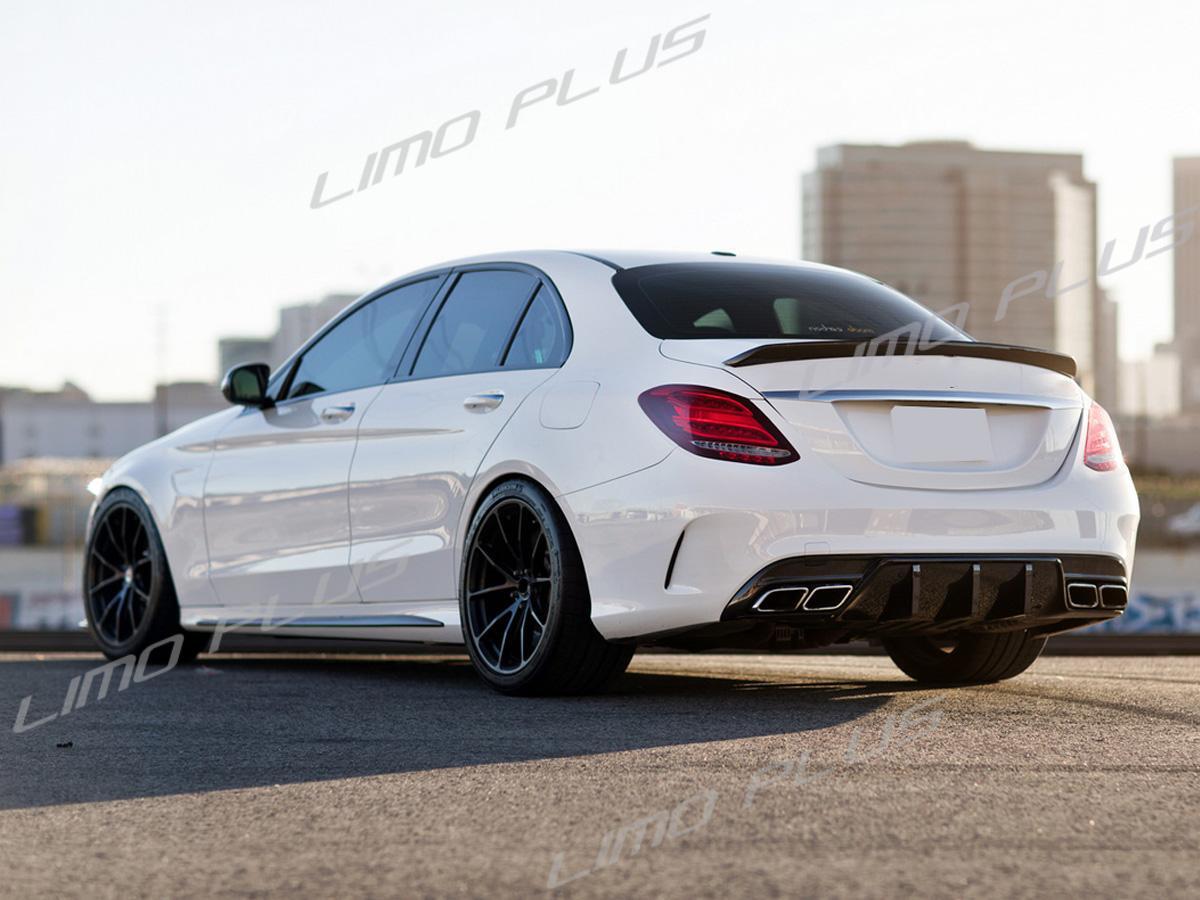 Chrome Exhaust Tips Tailpipe for Mercedes Benz C Class W205 C63 2015-2018 Q