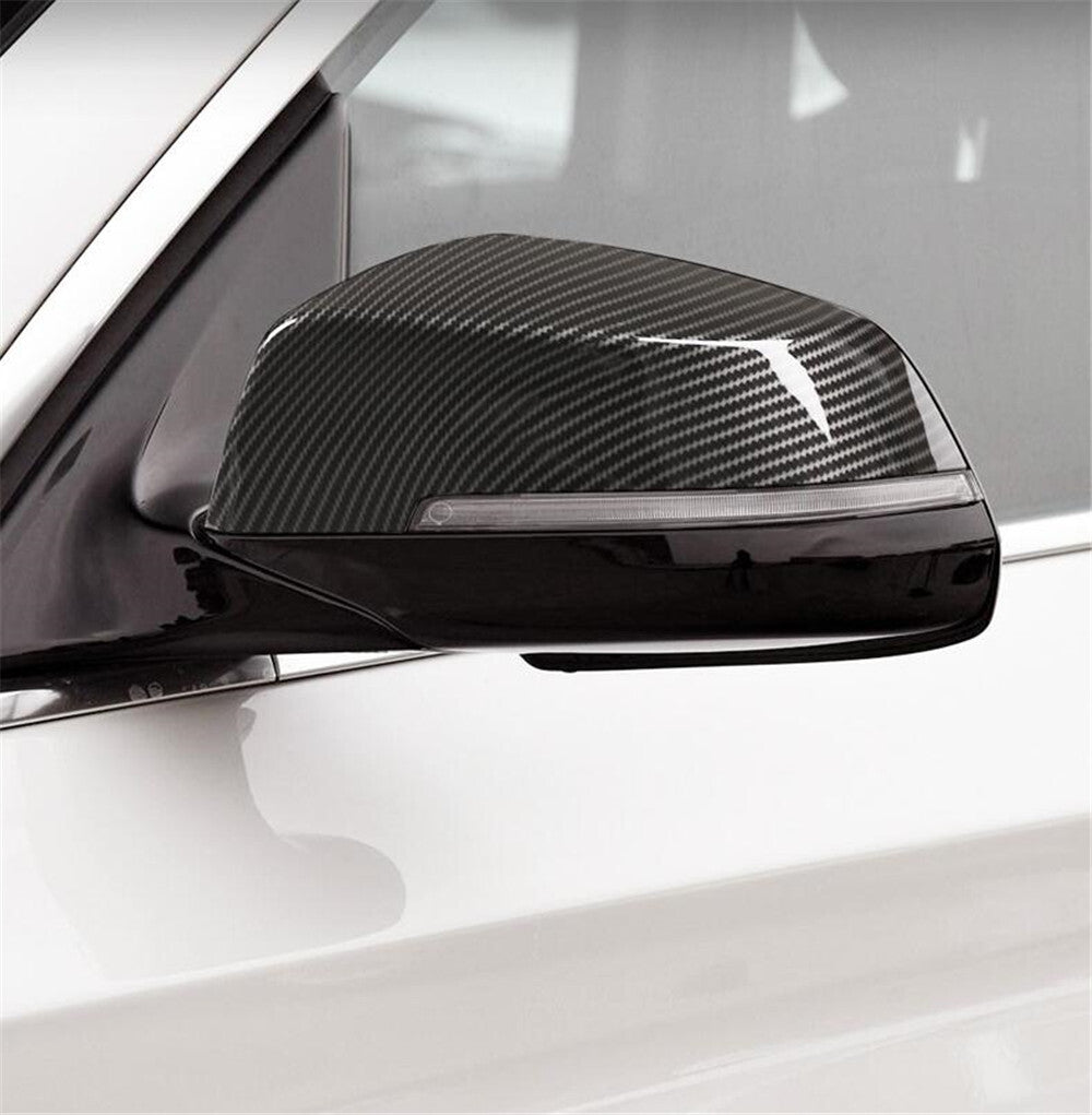 for BMW 5 Series GT 14-17 7 Series 2013-15 Side Rearview Mirror Cover ABS Carbon