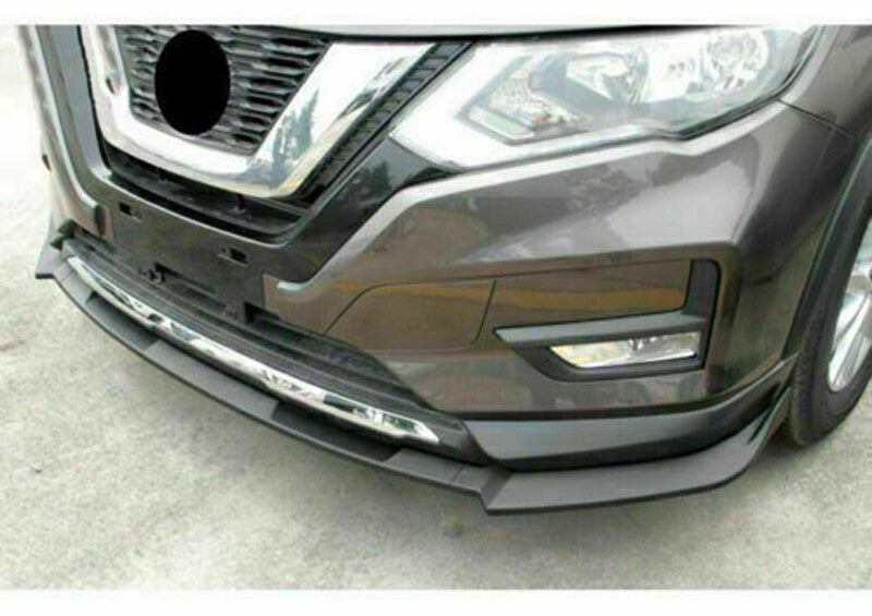 3Pcs for Nissan Rogue 2017-2020 Matte Black Front Bumper Lip Spoiler Guard Trim