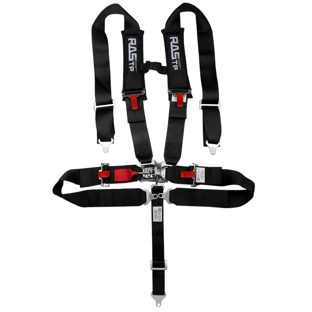 5 Point Racing Harness Safety for Seat Belt Quick Release 3 Padding ATV UTV Black Q