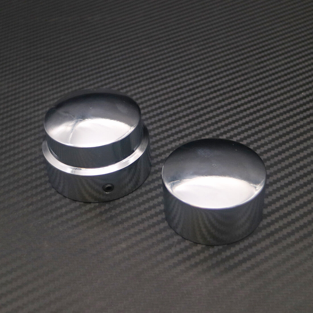 Chrome Aluminum Rear Axle Nut Covers for Harley Softail Models FXDB FLSTN 08-16 Q