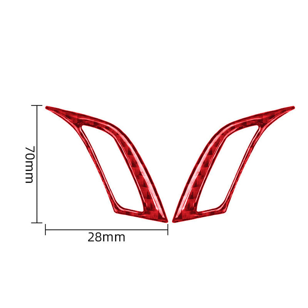 2Pcs Red Carbon Fiber Side Air Vent Outlet Cover Trim for BMW X1 F48 2016-2018