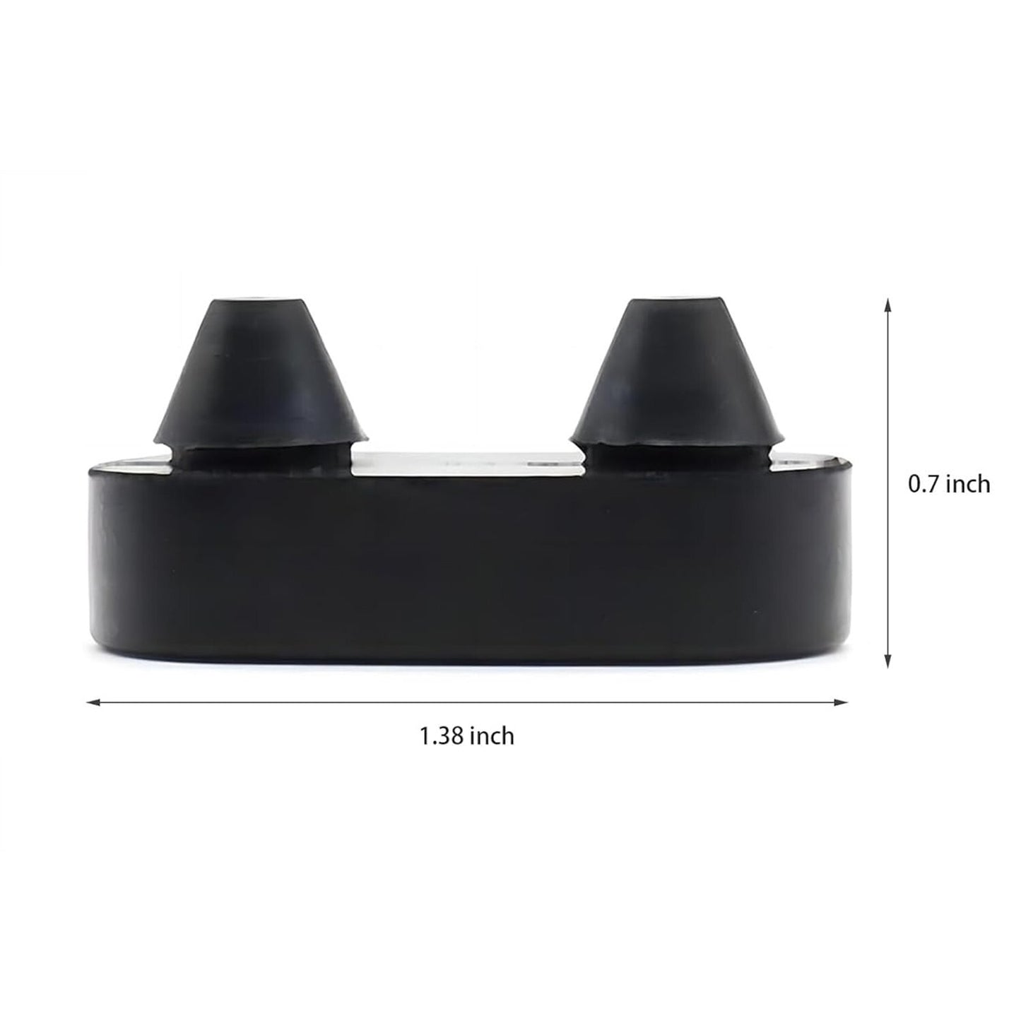 2PCS Black Engine Hood Rubber Pad Cushion Cover for Jeep for Wrangler TJ 1997-2006