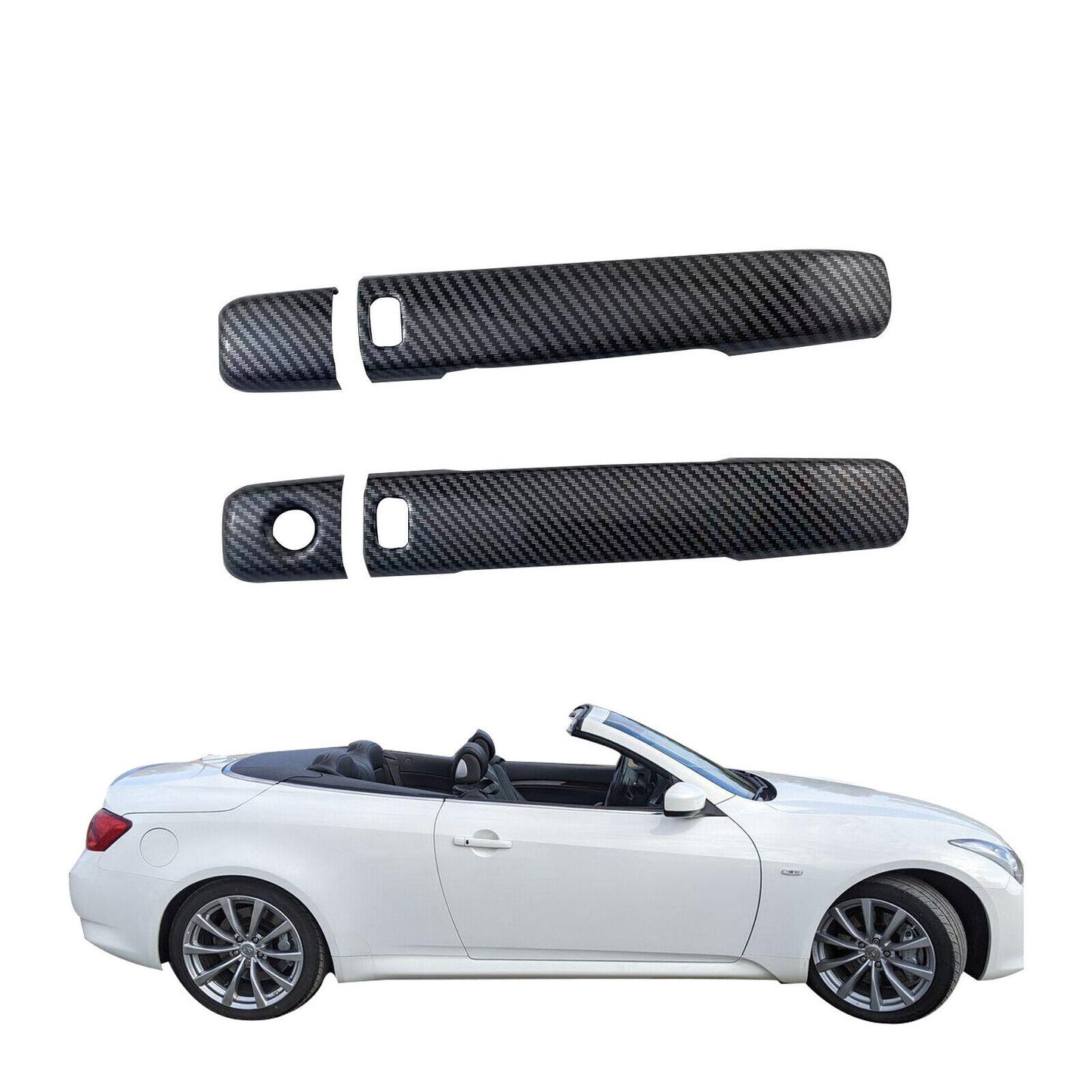 For 08-13 for Infiniti G G37 Coupe Convertible Carbon Fiber Style for Smart Door Handle