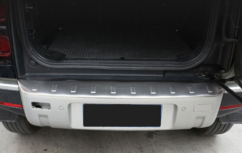 for Rover for Defender 110 2020-2023 Silver Steel Outer Rear Bumper Guard Sill Plate