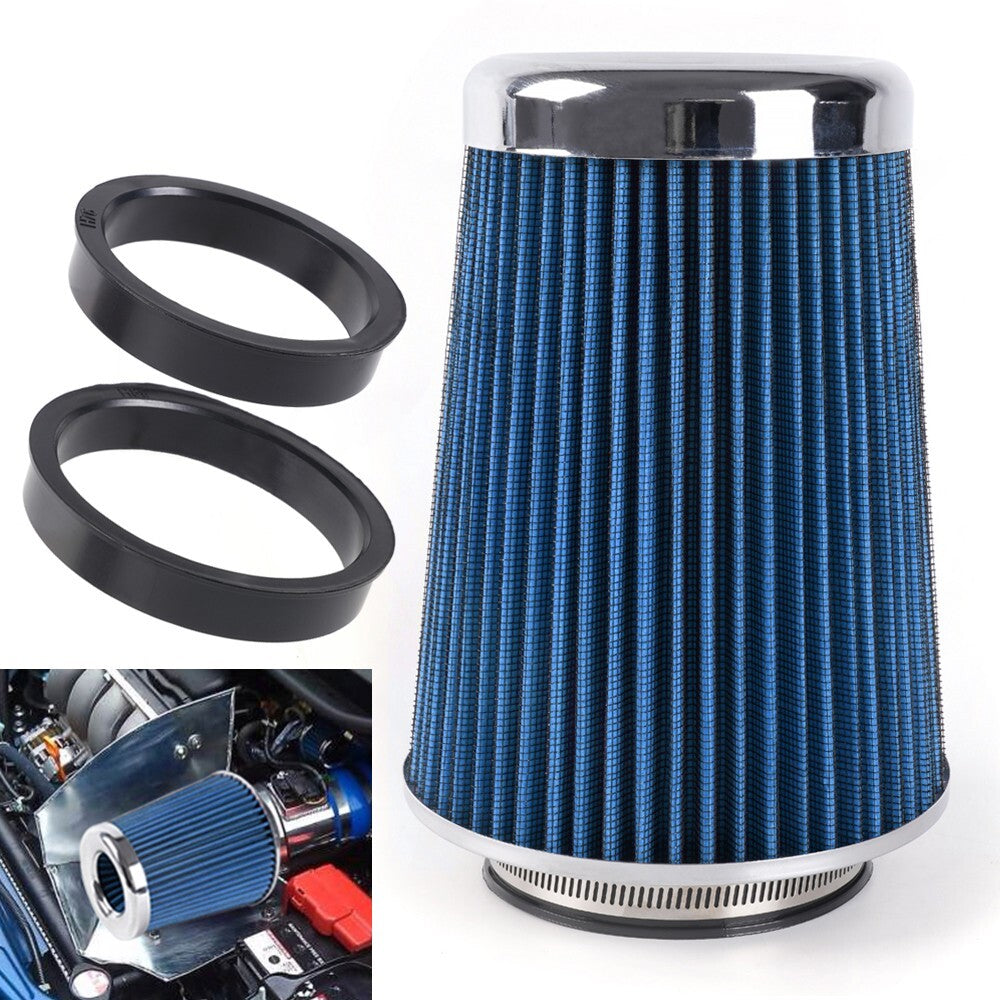 BL Universal Clamp On Cone High Flow Air Intake Filter 9 Tall 3 3.5 4 Inlet Q