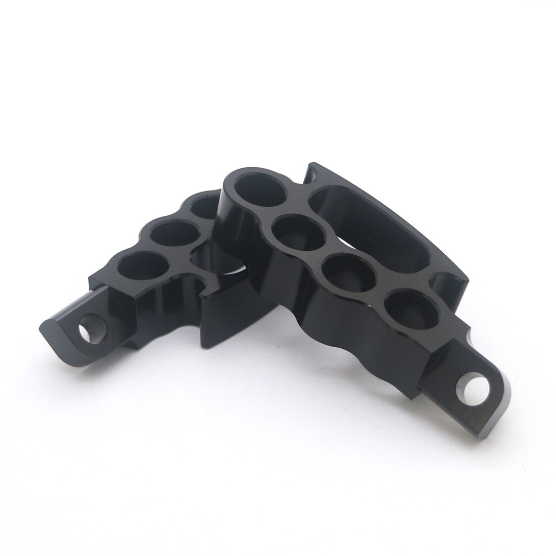 Black Control Foot Pegs Flying Knuckle for Harley V-Rod Sportster Dyna Softail Q