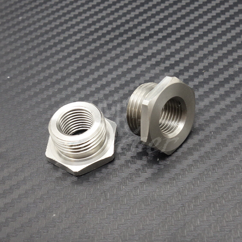 2Pcs Stainless Adapters Reduce Sensor Ports Bungs 18MM To 12MM for Harley Plug Q