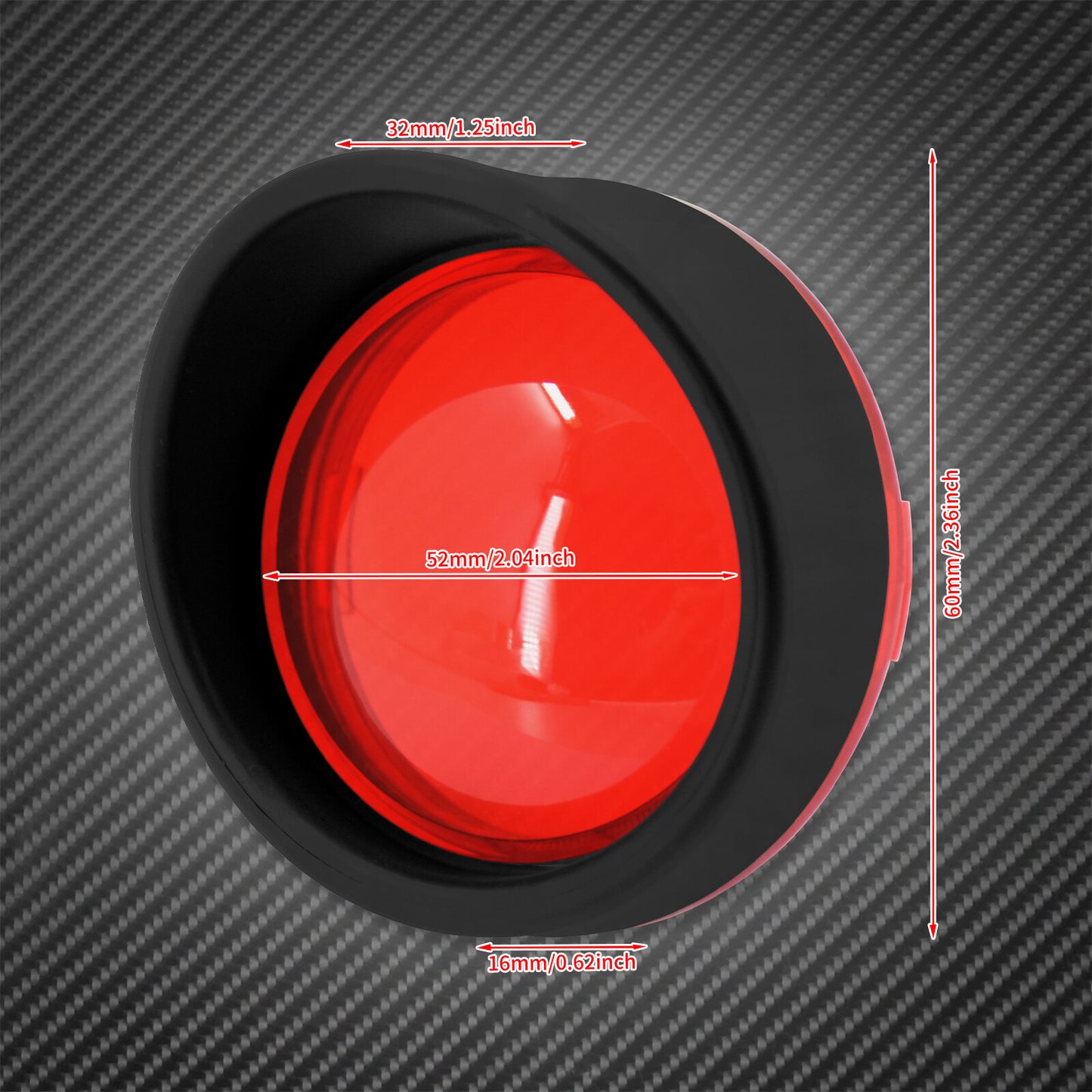 Front Red Visor Deuce Turn Signal Lens Cover Fit For Dyna Softail Sportster Q