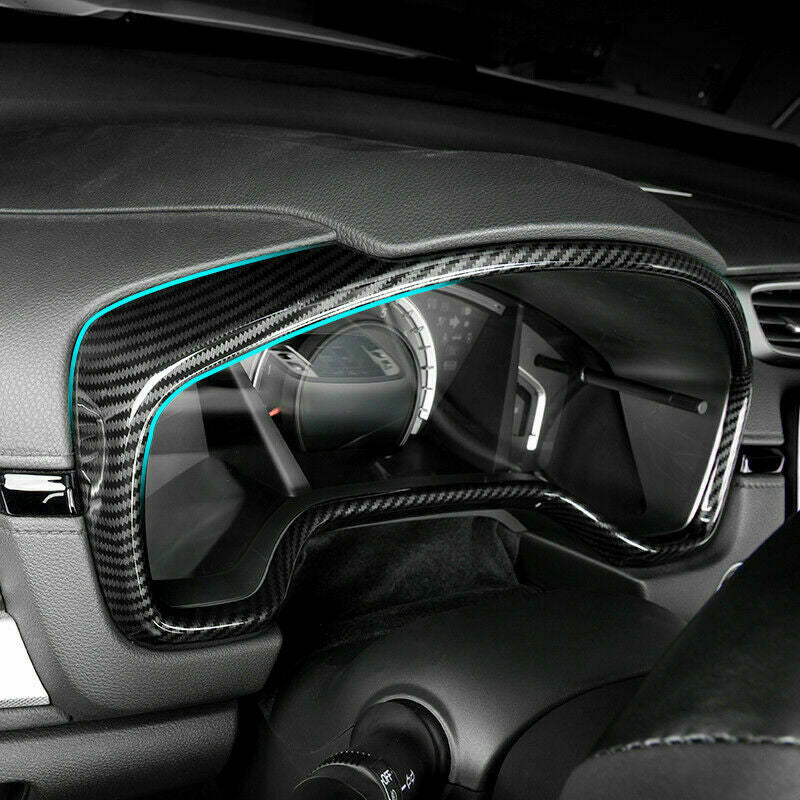 for Honda CR-V CRV 2017-2022 Carbon Fiber Look Dashboard Decor Frame Cover Trim