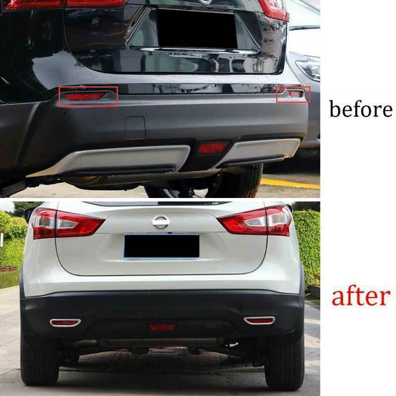 for Nissan Rogue Sport 2017-2021 Chrome ABS Rear Fog Light Lamp Frame Cover Trim