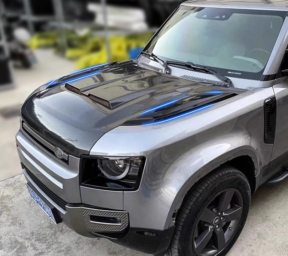 2020-23 Glossy Black for Land Rover for Defender Engine Hood Air Outlet Vent Cover