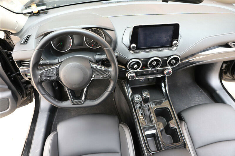 Carbon Color Inner Door Handle Bowl Cover Trims For Outlander 2022-23 v